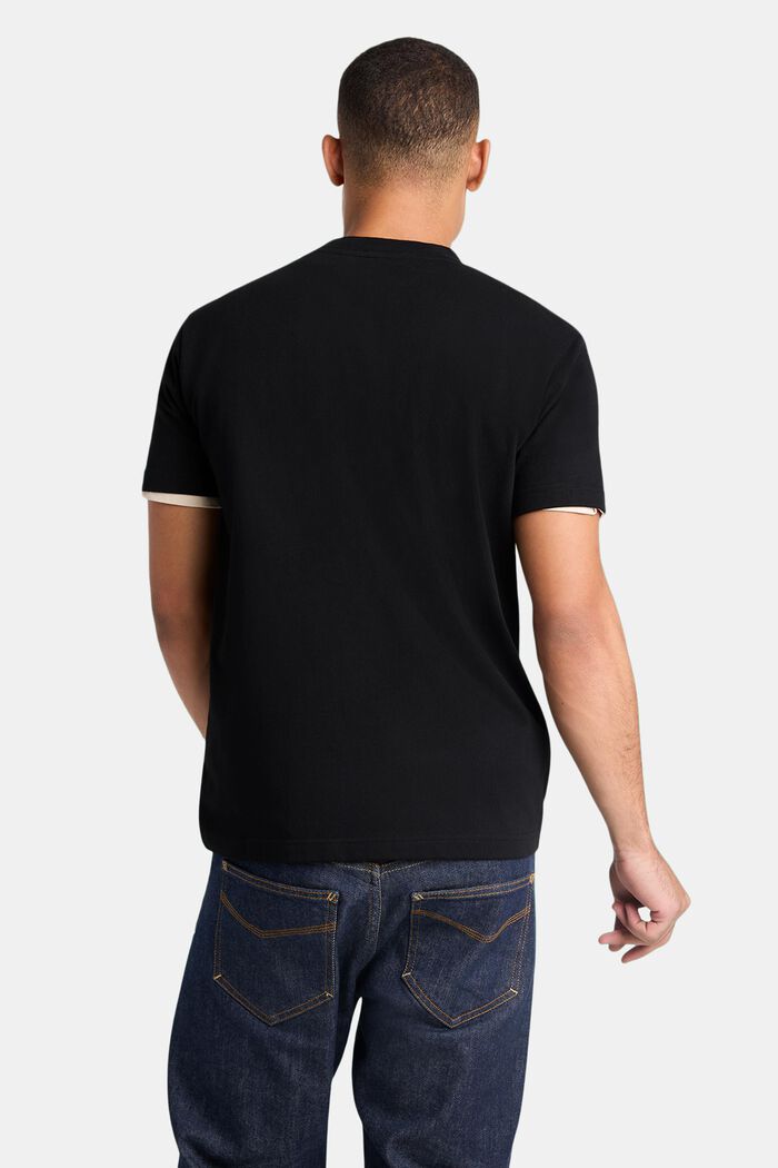 Logollinen unisex-t-paita puuvillajerseytä, BLACK, detail image number 3