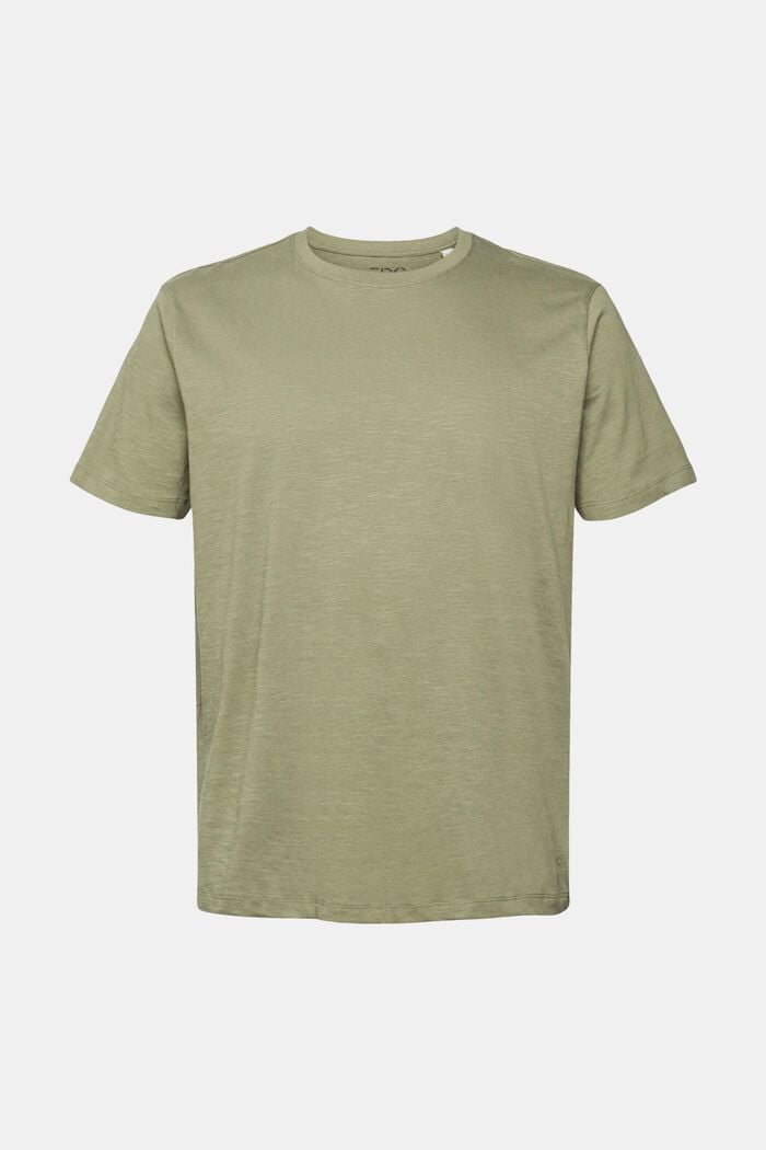 Jersey-T-paita, 100 % puuvillaa, KHAKI GREEN, detail image number 5