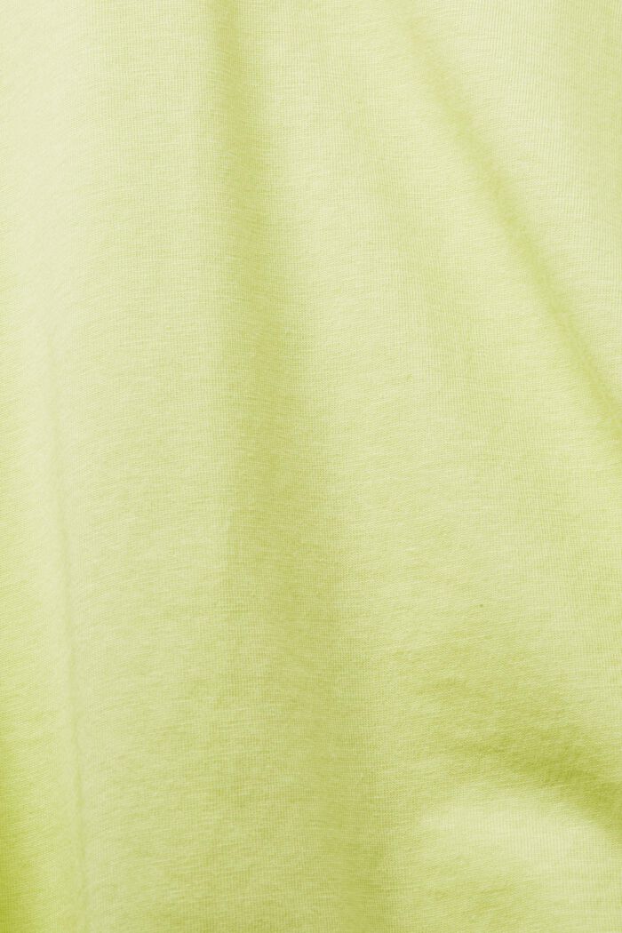 Vajaapituinen oversize-t-paita, 100 % puuvillaa, LIME YELLOW, detail image number 5