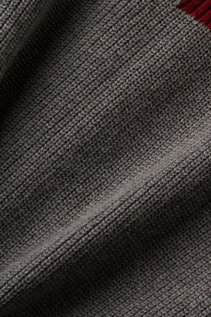 Väripalkkikuvioitu neulepusero, pyöreä pääntie, LIGHT GREY, detail image number 6