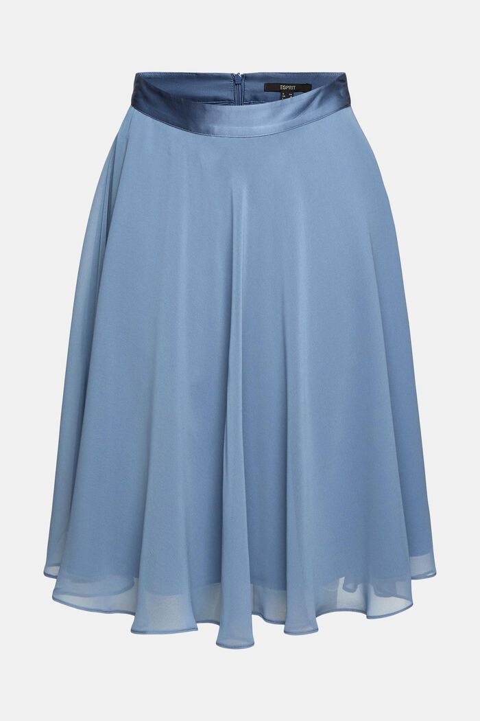 Light woven Skirt, GREY BLUE, overview
