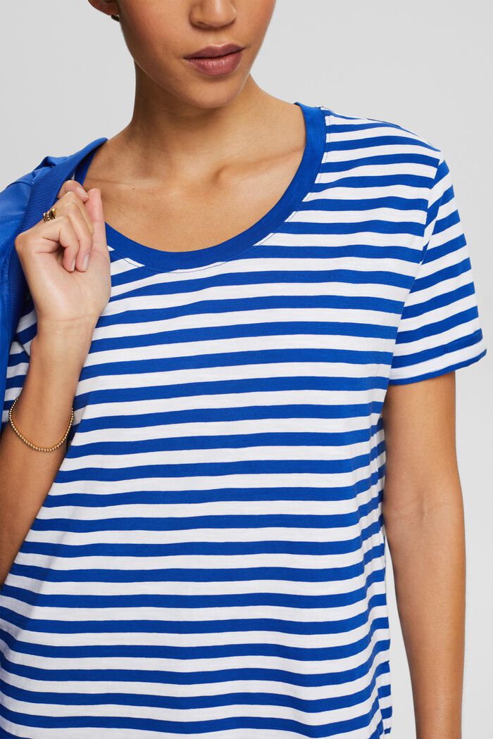Pyöreäpäänteinen slub-T-paita, BRIGHT BLUE, detail image number 2