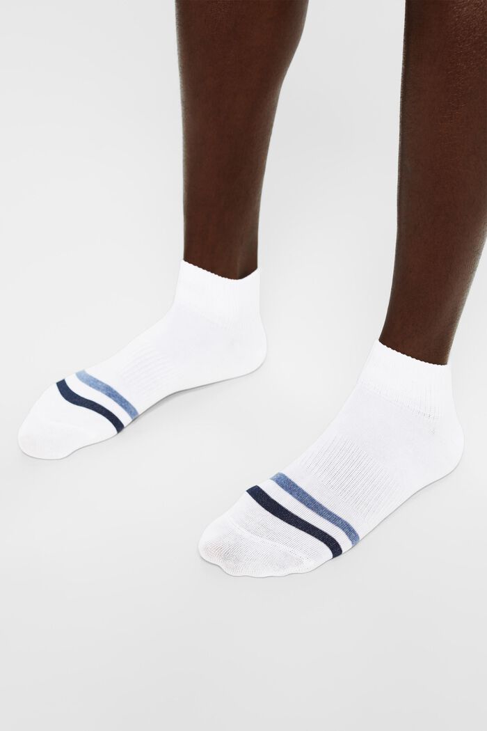 2 paria raidallisia sukkia, WHITE, detail image number 1