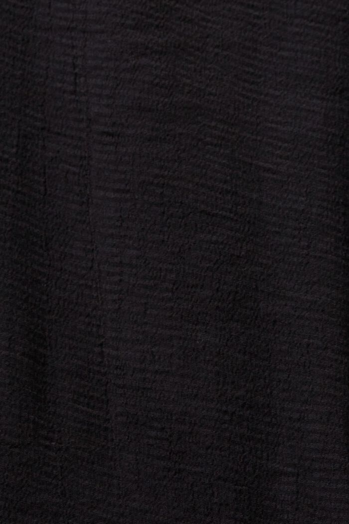 Kreppipusero, jossa V-pääntie, BLACK, detail image number 5