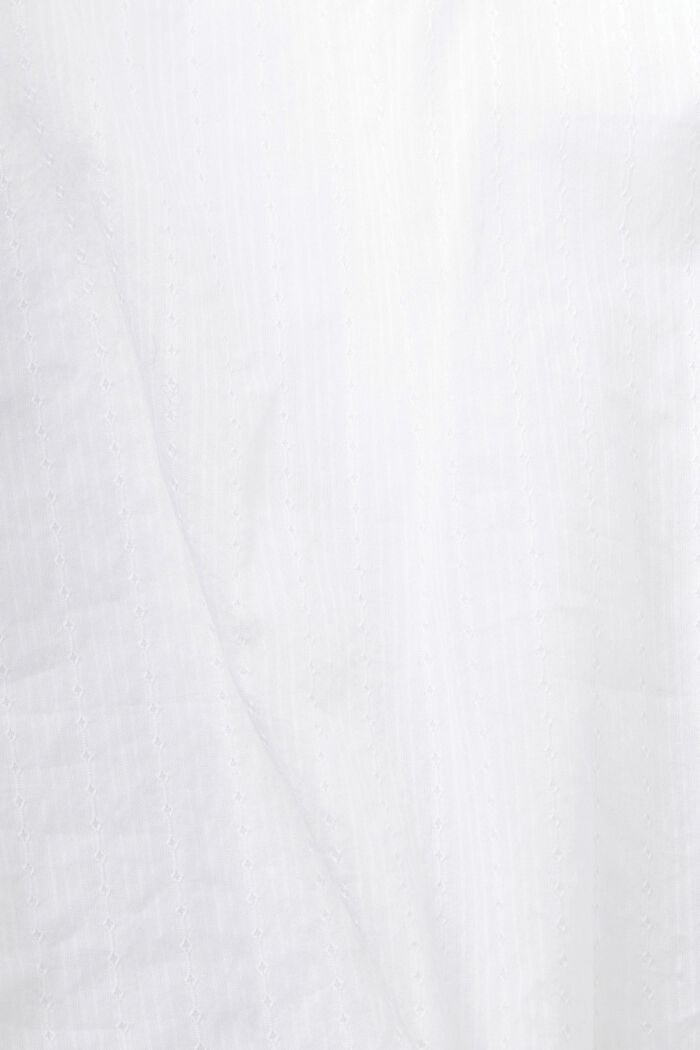 Puuvillapusero, jossa V-pääntie, WHITE, detail image number 4