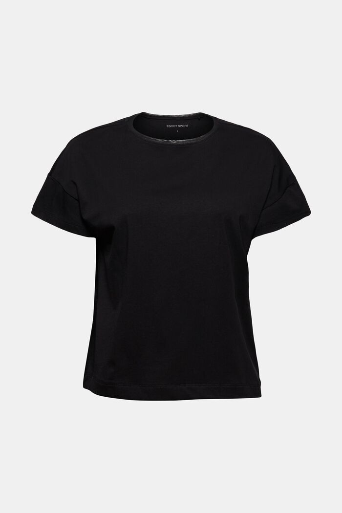 Laatikkomainen, verkkokangassomisteinen T-paita, luomupuuvillaa, BLACK, detail image number 7
