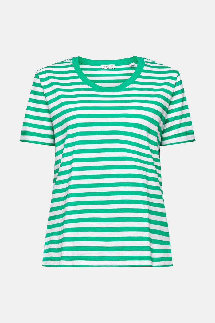 Pyöreäpäänteinen slub-T-paita, GREEN, detail image number 5