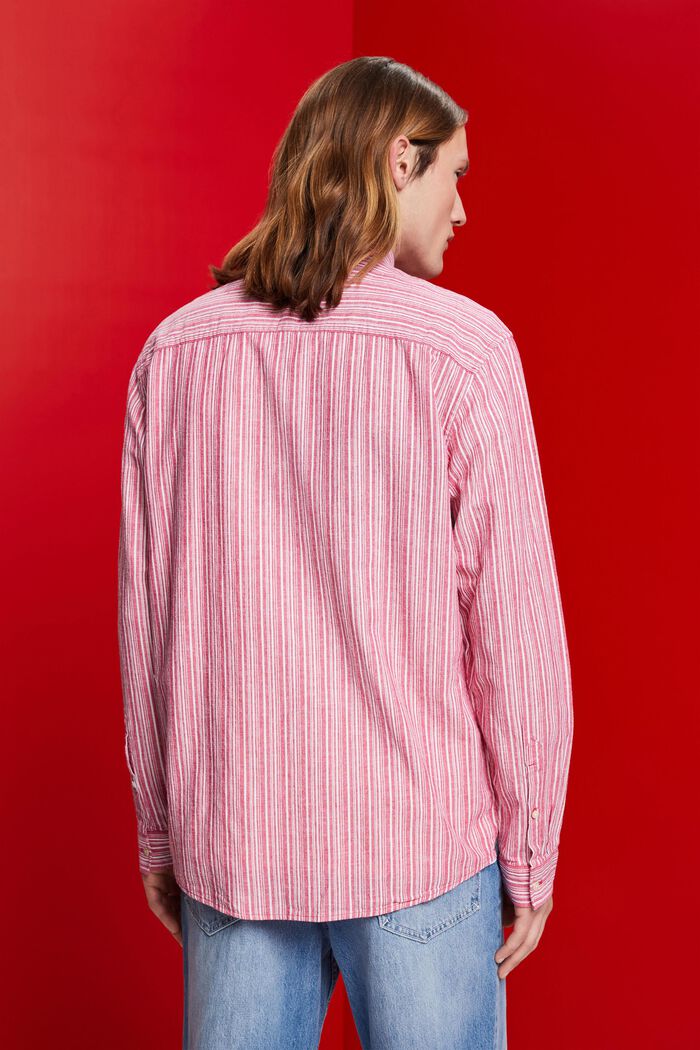 Pellavaa sisältävä, raidallinen paita, DARK PINK, detail image number 3