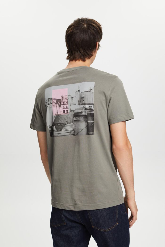 T-paita, jonka etu- ja selkäpuolella painatus, GUNMETAL, detail image number 3
