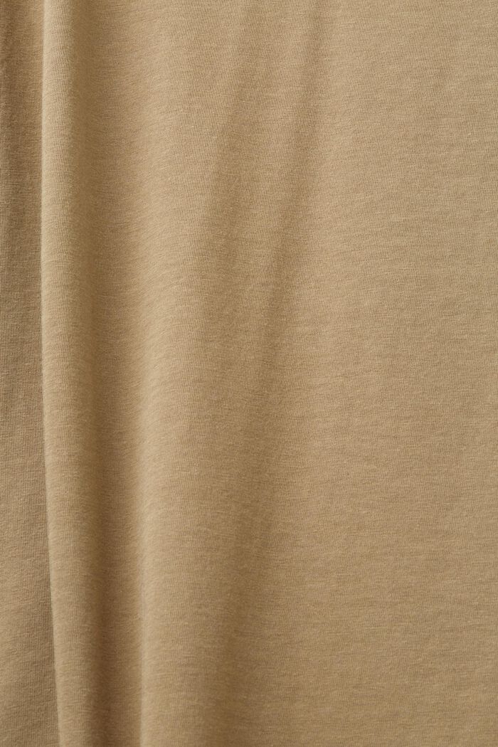 Jersey-t-paita 100 % puuvillaa, pyöreä pääntie, KHAKI GREEN, detail image number 5