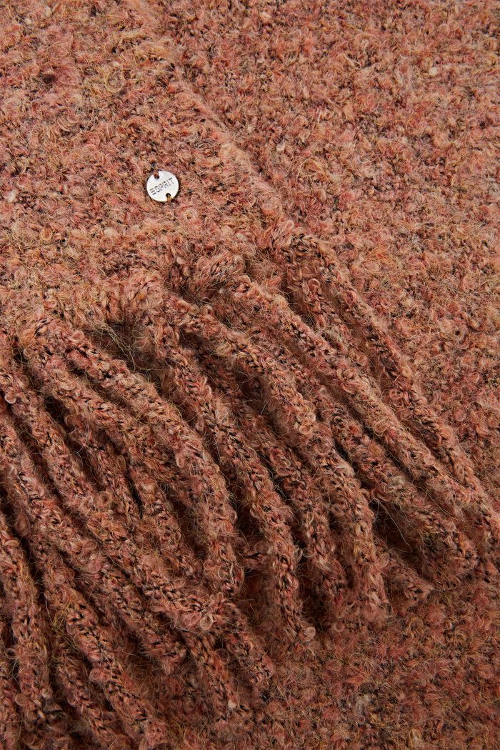 Confettikoristeinen hapsullinen bukleehuivi, PEACH, detail image number 1