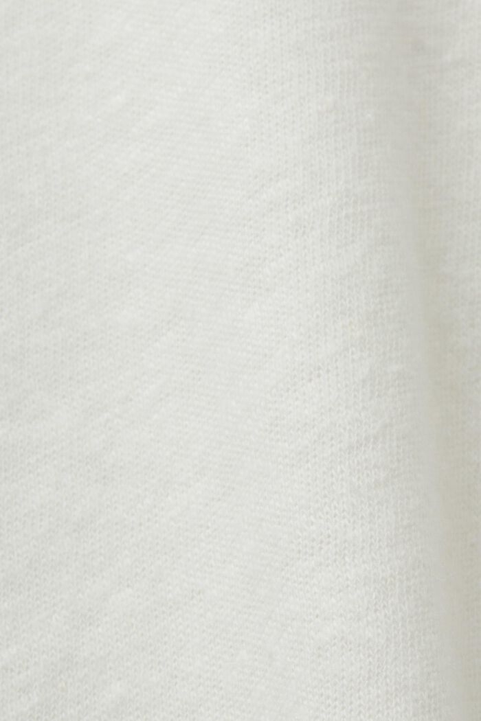 CURVY t-paita puuvillan ja pellavan sekoitetta, OFF WHITE, detail image number 1