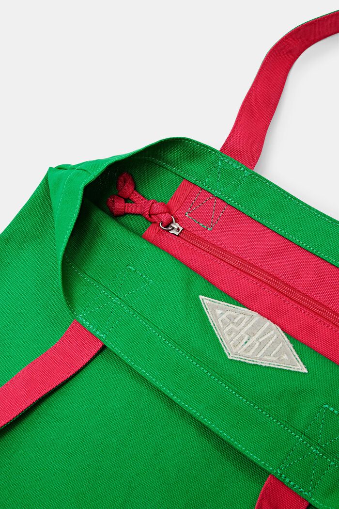 Logollinen tote bag puuvillaa, GREEN, detail image number 4