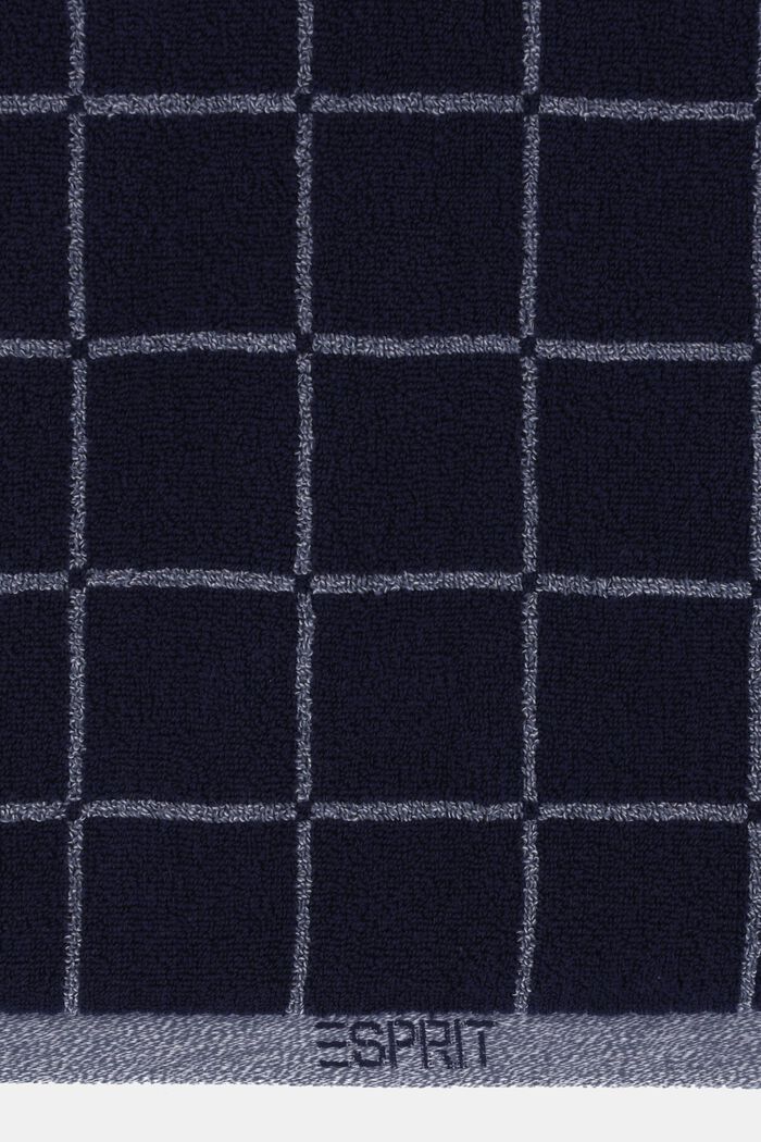 Meleerattu neliökuvioitu pyyhe, NAVY BLUE, detail image number 1