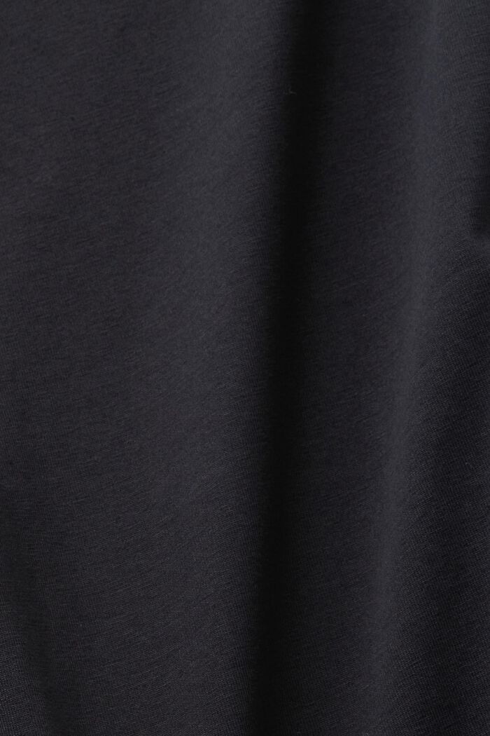 Pitkähihainen paita epäsymmetrisellä pääntiellä, BLACK, detail image number 4