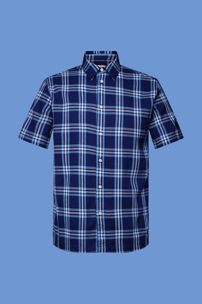 Ruudullinen, lyhythihainen paita, DARK BLUE, detail image number 7