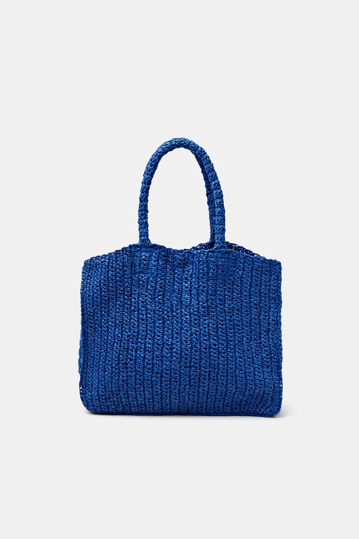 Kudottu tote bag olkea, BRIGHT BLUE, detail image number 0