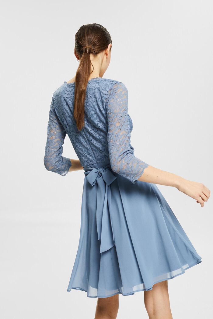 Kierrätettyä: mekko, jossa pitsinen yläosa, GREY BLUE, detail image number 2