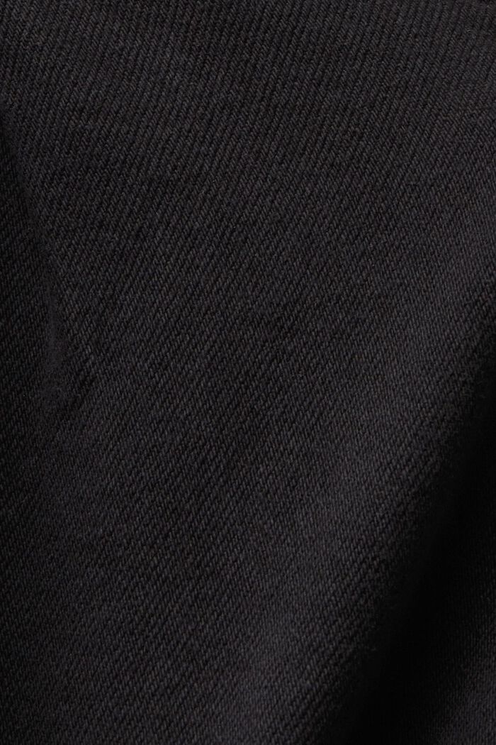 Pellavaa sisältävät korkeavyötäröiset shortsit, BLACK, detail image number 4