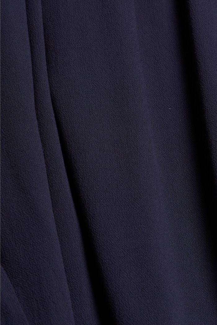 Kirjailtu smokkirypytetty mekko LENZING™ ECOVERO™ -materiaalia, NAVY, detail image number 4