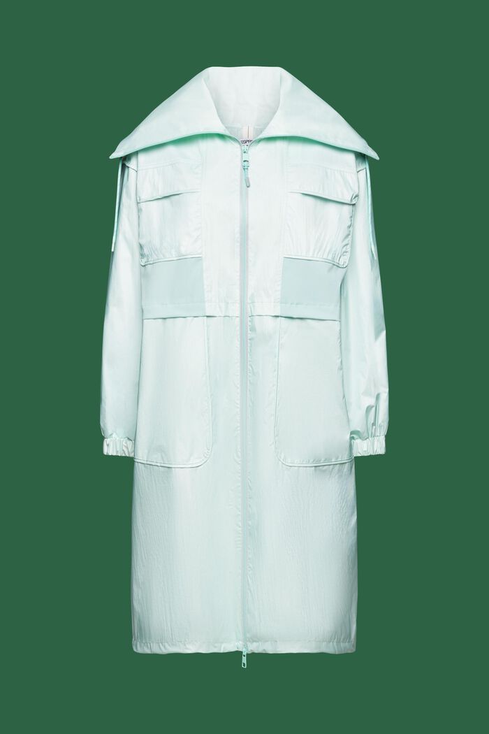 Vettähylkivä ripstop-takki pystykauluksella, LIGHT AQUA GREEN, detail image number 6