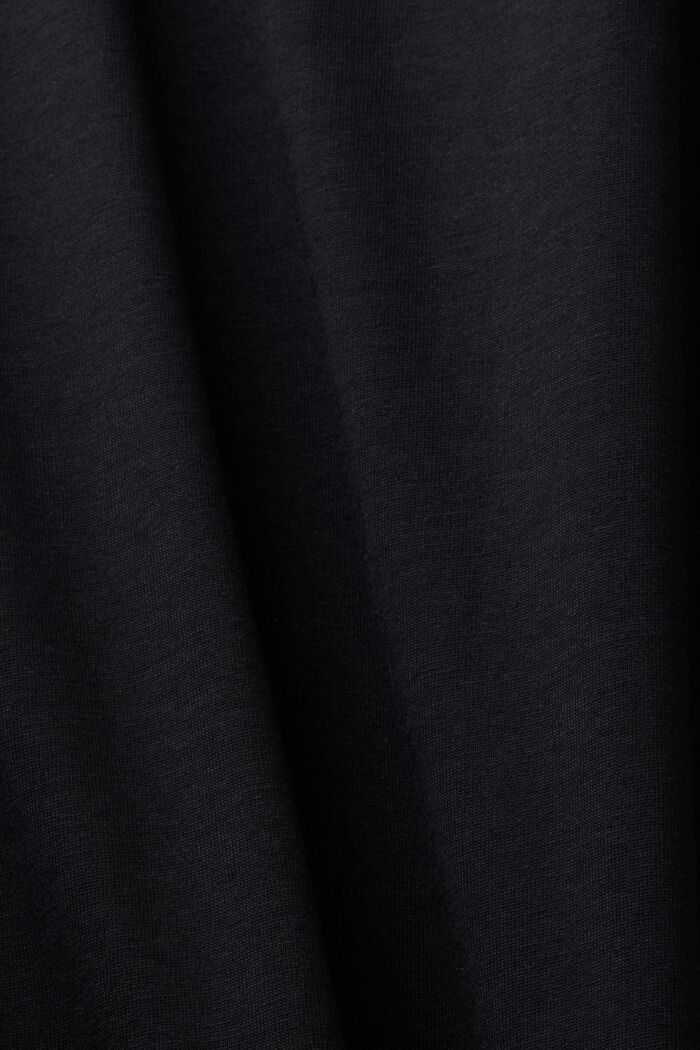 Jersey-t-paita luomupuuvillaa, BLACK, detail image number 4