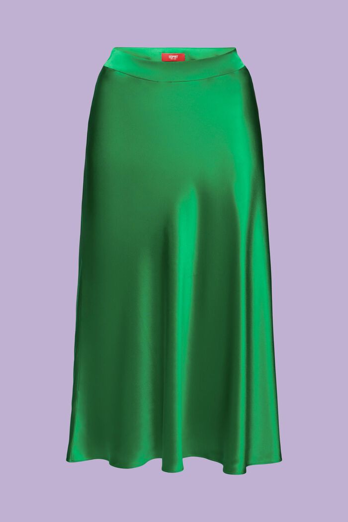 Silkkinen midihame, GREEN, detail image number 6