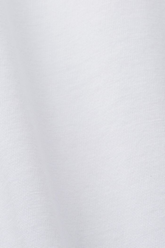 CURVY-T-paita 100 % puuvillaa, pienenpieni painatus, WHITE, detail image number 5