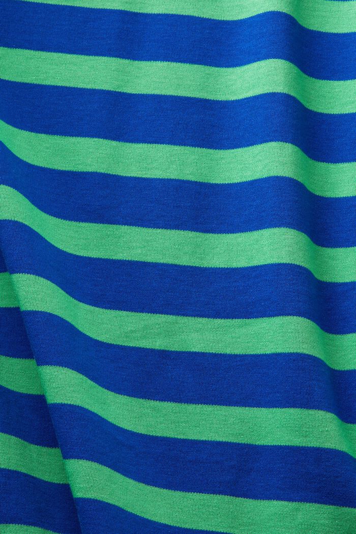 Raidallinen T-paitamekko olkatoppauksilla, BRIGHT BLUE, detail image number 4