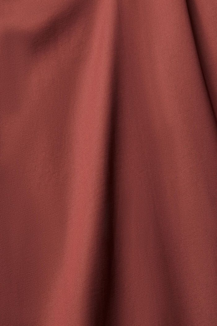 Röyhelökauluksinen satiinimekko, LENZING™ ECOVERO™, BORDEAUX RED, detail image number 5
