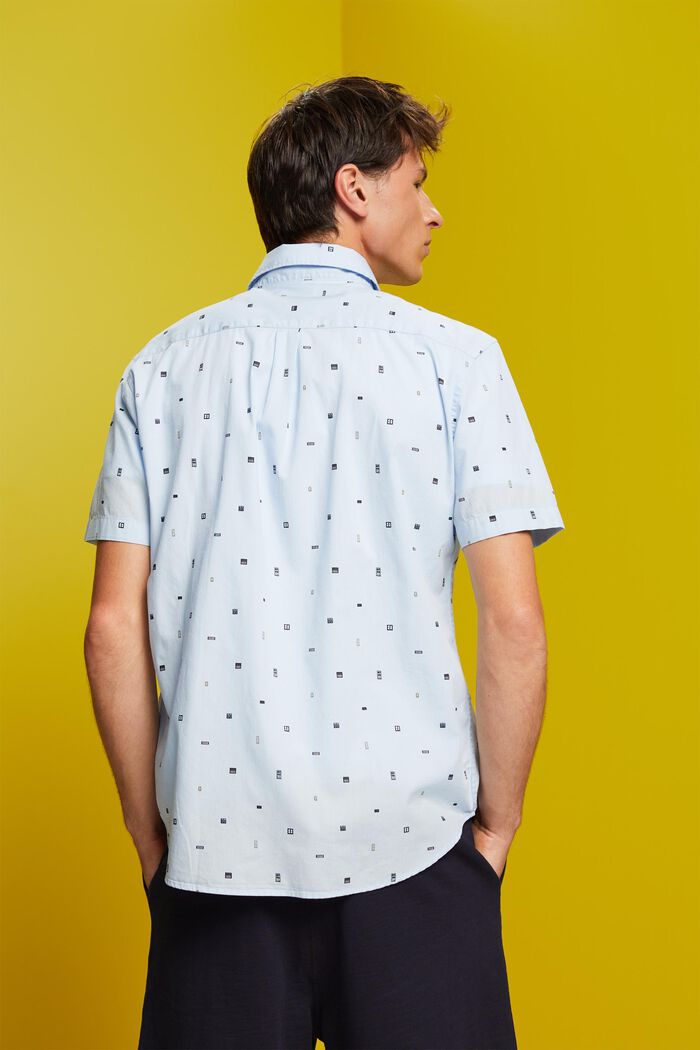 Kuvioitu, lyhythihainen paita, 100 % puuvillaa, PASTEL BLUE, detail image number 3