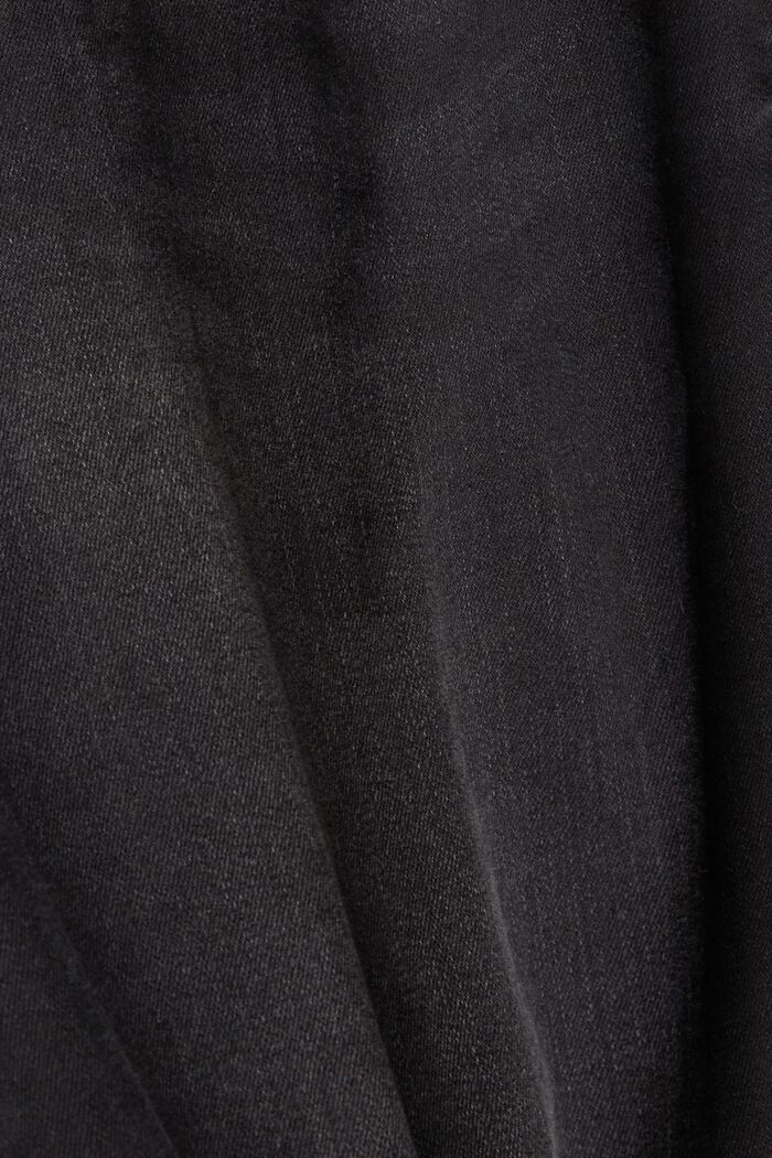 Suoralahkeiset farkut, joissa keskikorkea vyötärö, BLACK DARK WASHED, detail image number 5
