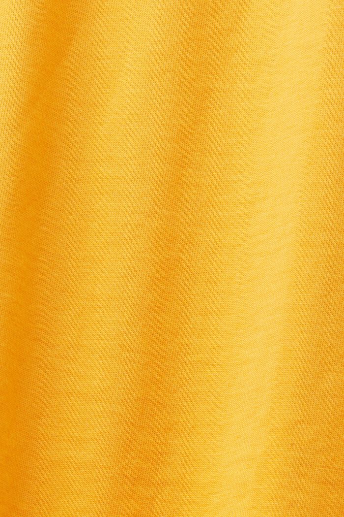 Jersey-t-paita 100 % puuvillaa, rinnan kohdalla painatus, BRIGHT ORANGE, detail image number 5