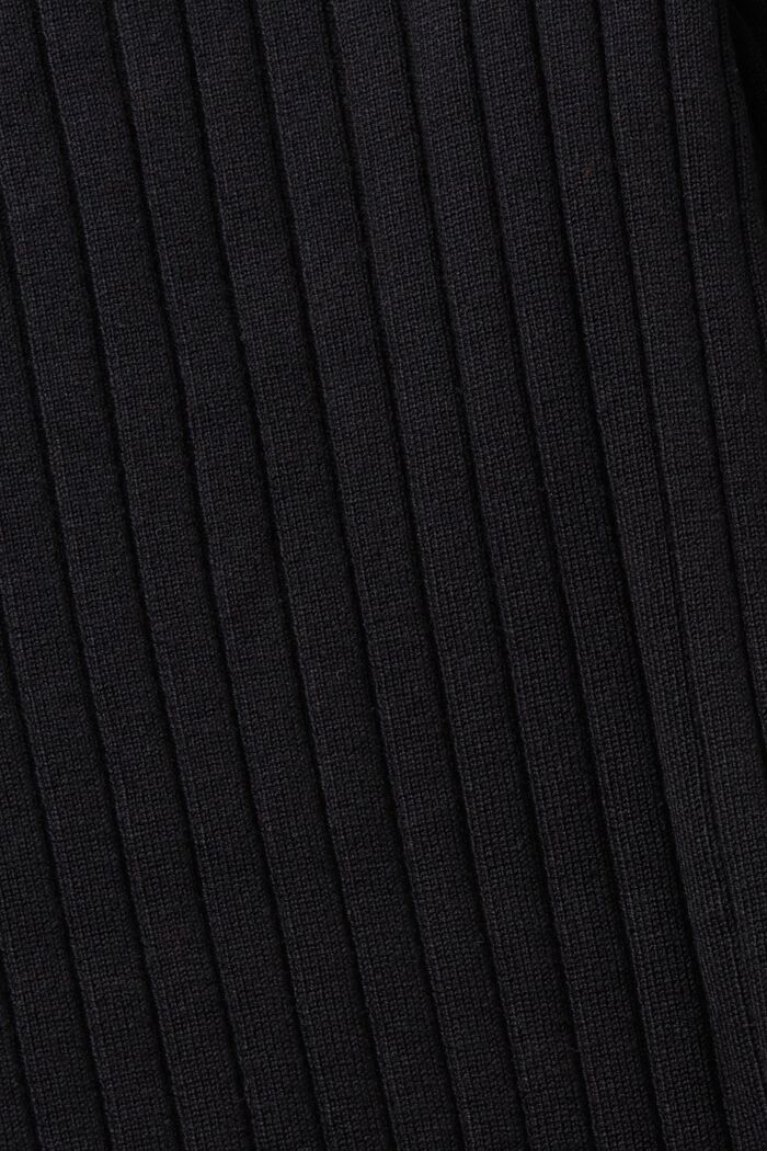 Raidallinen ribbineulepusero, BLACK, detail image number 5