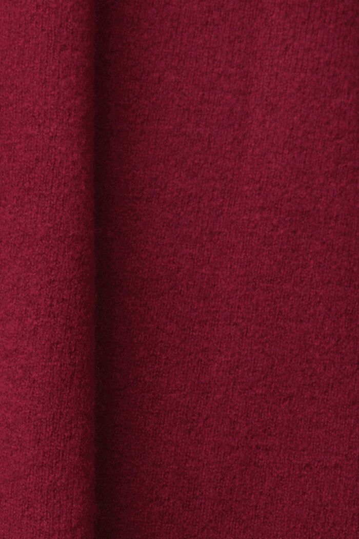 Villasekoiteneulepusero V-pääntiellä, CHERRY RED, detail image number 1