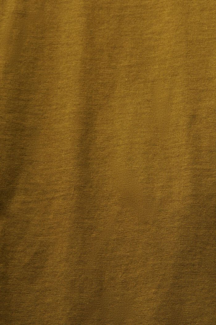 Jersey-t-paita luomupuuvillaa, OLIVE, detail image number 5