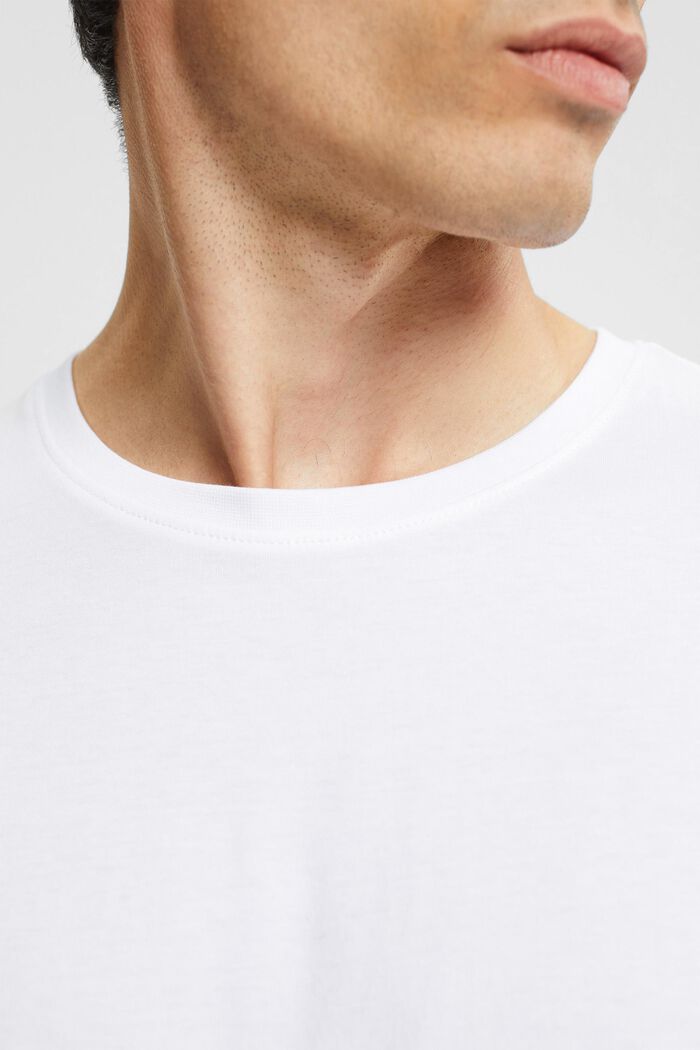 Jersey-T-paita, 100 % puuvillaa, WHITE, detail image number 2