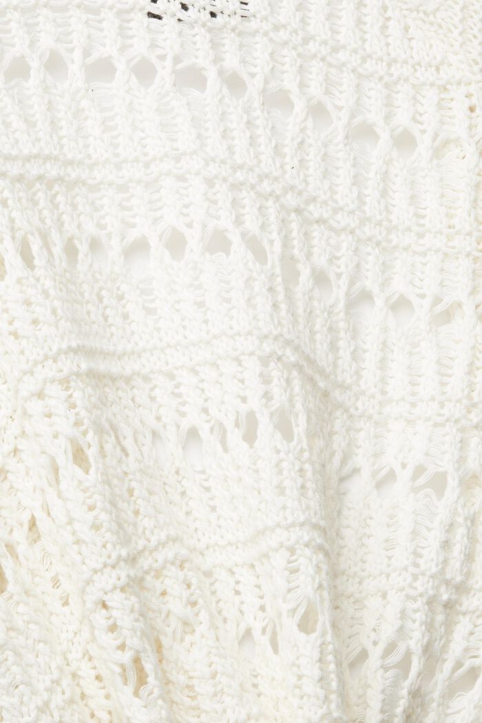 Lyhyt neuleponcho, OFF WHITE, detail image number 2