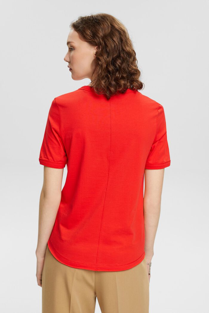 Puuvillainen T-paita, jossa sydämenmuotoinen logo, RED, detail image number 3