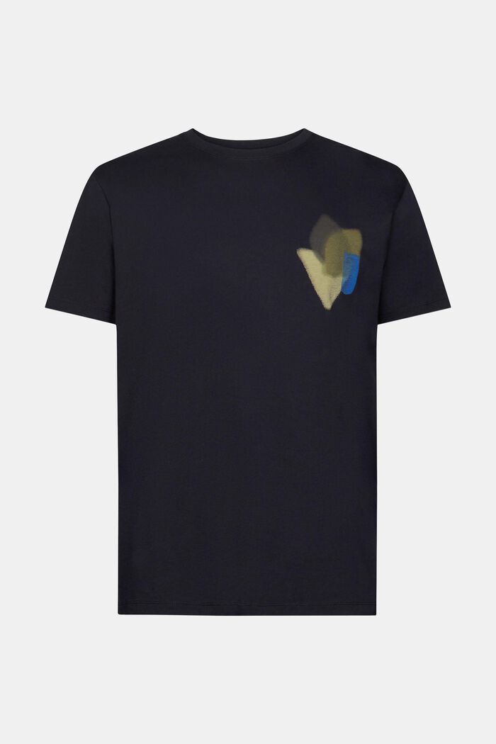 T-paita, jonka rinnan kohdalla painatus, BLACK, detail image number 6
