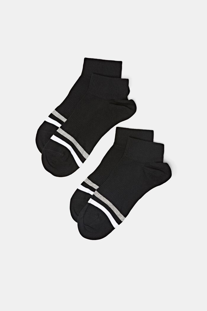 2 paria raidallisia sukkia, BLACK, detail image number 0