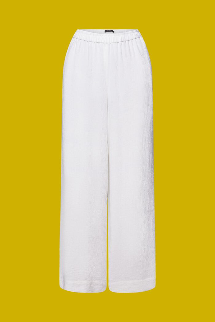 Ryppypintaiset leveälahkeiset housut, WHITE, detail image number 9