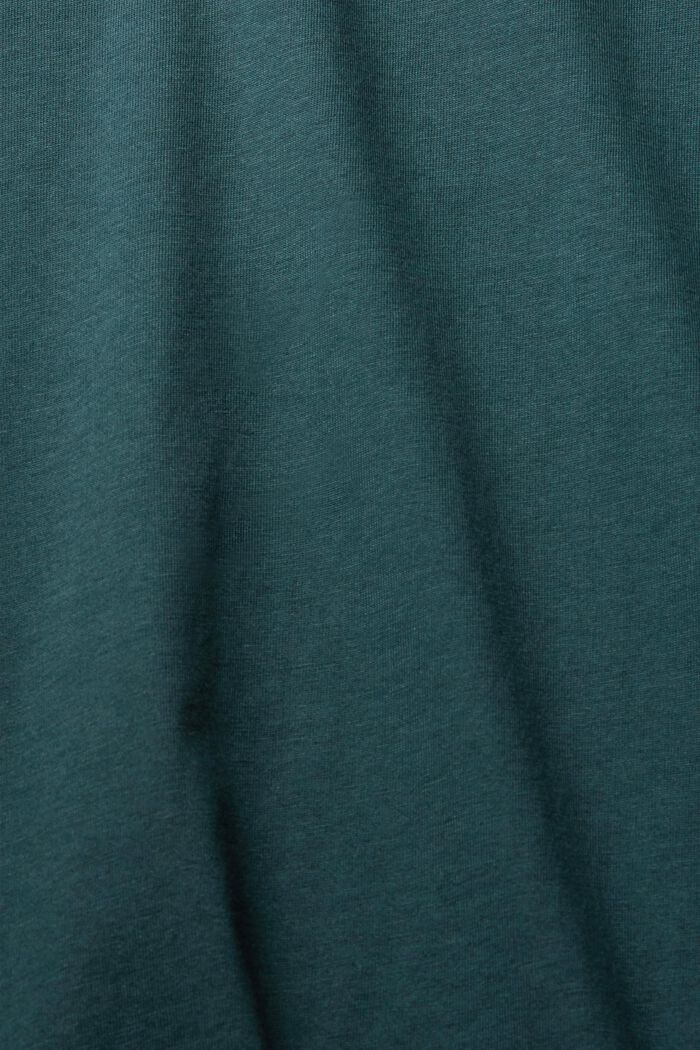Jersey-T-paita, 100 % puuvillaa, TEAL BLUE, detail image number 1
