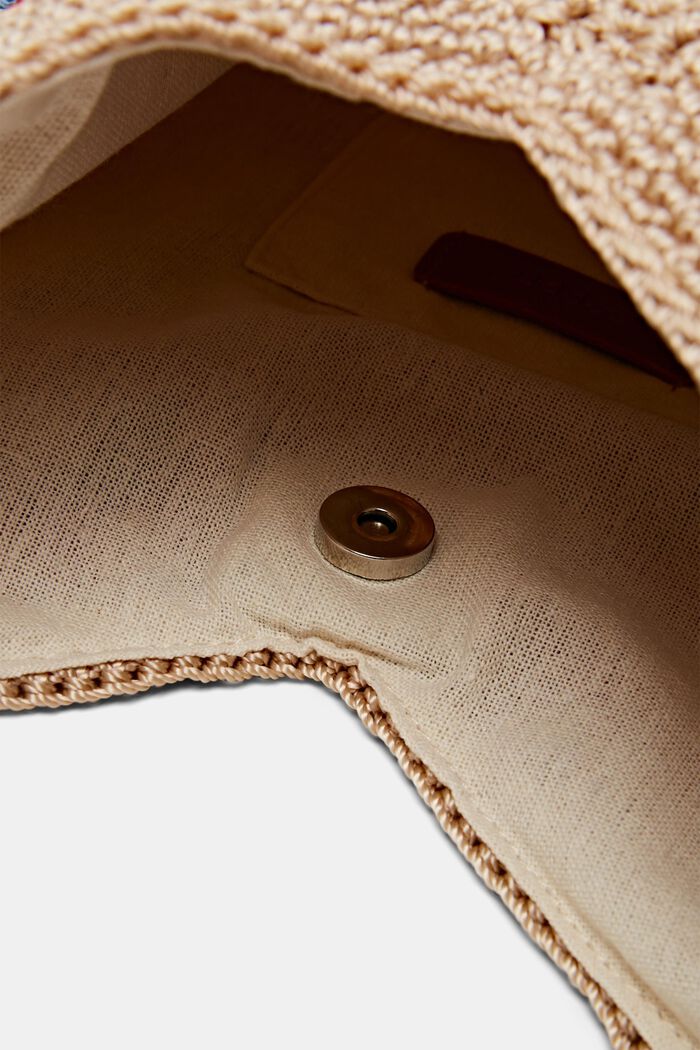Virkattu tote bag, SAND, detail image number 3