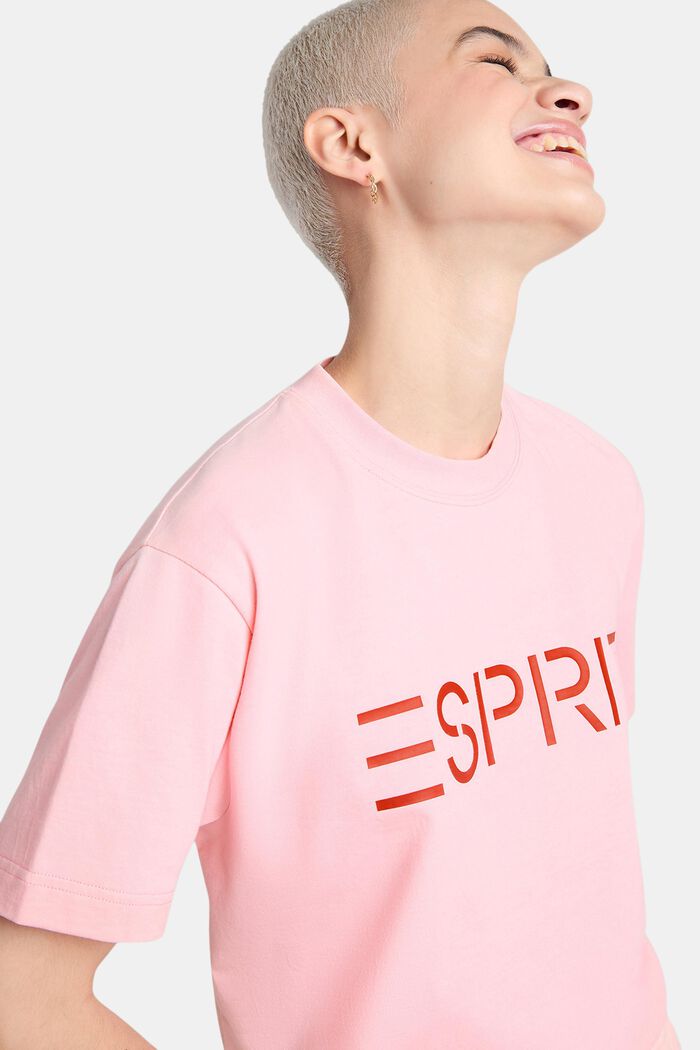 Logollinen unisex-t-paita puuvillajerseytä, LIGHT PINK, detail image number 5