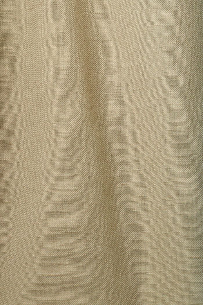 Puuvilla-pellavasekoitehousut, LIGHT GREEN, detail image number 4