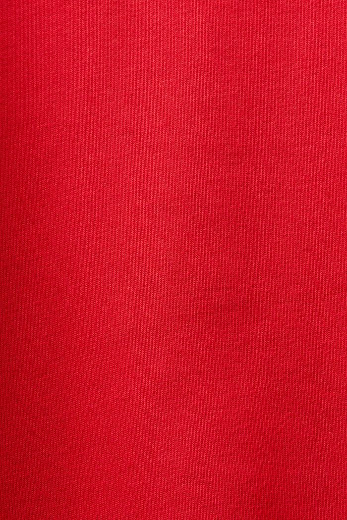 Logollinen unisex-collegepaita puuvillafleeceä, RED, detail image number 7