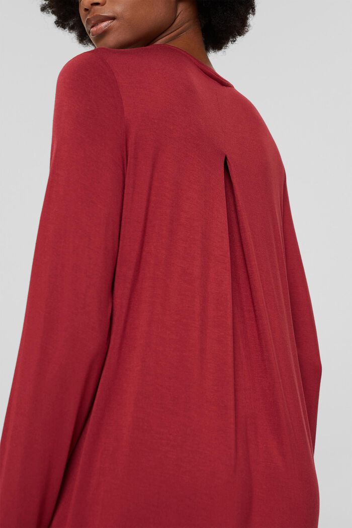 Jersey-yöpaita LENZING™ ECOVERO™ -materiaalia, CHERRY RED, detail image number 8