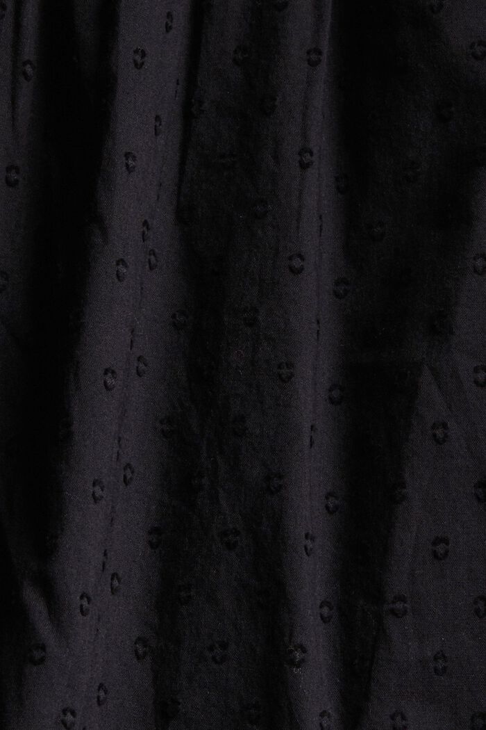Dobby-pintainen pusero 100 % puuvillaa, BLACK, detail image number 4