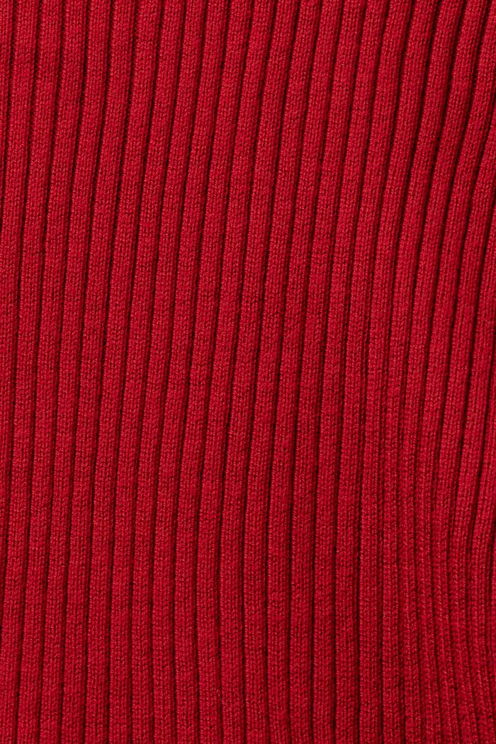 Ribbineuletakki, jossa nenäliinahelma, DARK RED, detail image number 5
